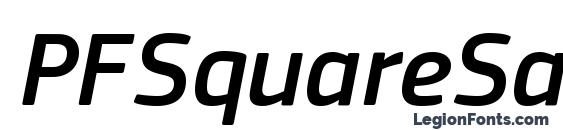 PFSquareSansPro MediumItalic Font