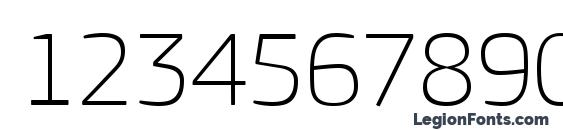 PFSquareSansPro Thin Font, Number Fonts