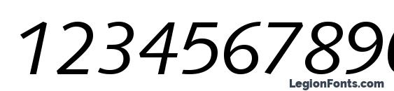 PFSyntax Italic Font, Number Fonts