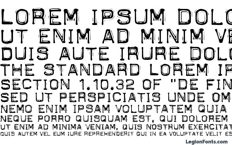 specimens PFTapeomatic Low Pressure font, sample PFTapeomatic Low Pressure font, an example of writing PFTapeomatic Low Pressure font, review PFTapeomatic Low Pressure font, preview PFTapeomatic Low Pressure font, PFTapeomatic Low Pressure font