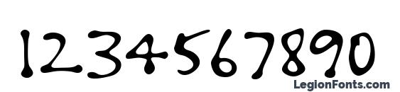 PFTissue Regular Font, Number Fonts