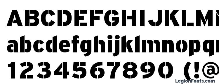 PFTransit StencilBlack Font Download Free / LegionFonts