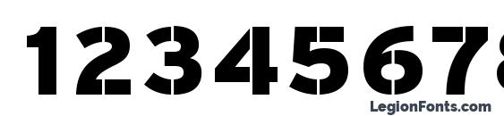 PFTransit StencilBlack Font, Number Fonts