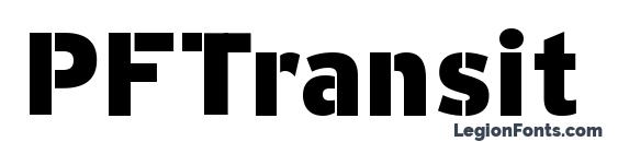 PFTransit StencilBlack font, free PFTransit StencilBlack font, preview PFTransit StencilBlack font