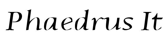 Phaedrus Italic Font