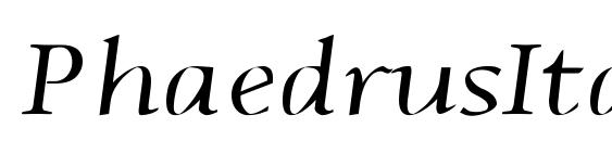 PhaedrusItalic font, free PhaedrusItalic font, preview PhaedrusItalic font