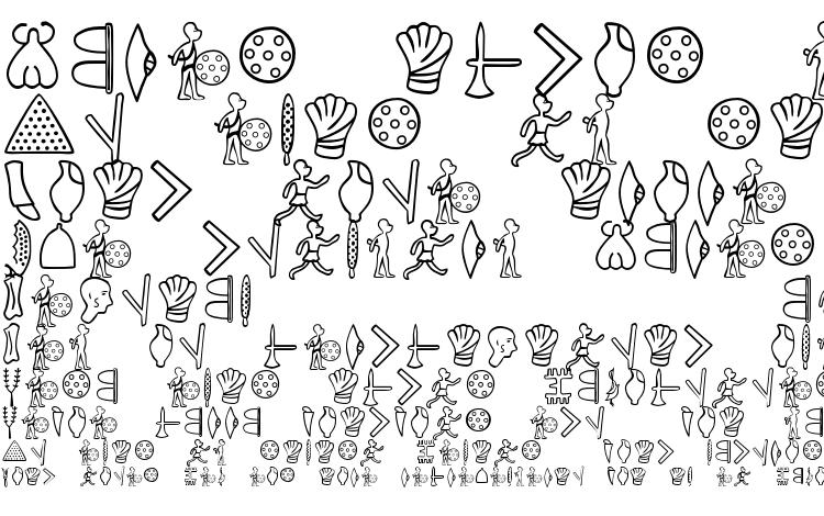 specimens Phaistos font, sample Phaistos font, an example of writing Phaistos font, review Phaistos font, preview Phaistos font, Phaistos font