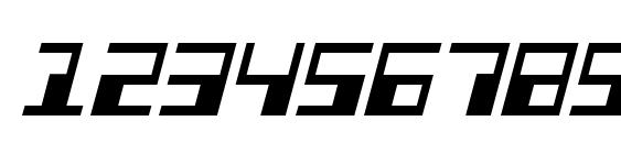 Phaser Bank Condensed Italic Font, Number Fonts