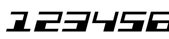 Phaser Bank Expanded Italic Font, Number Fonts