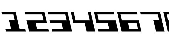 Phaser Bank Leftalic Font, Number Fonts