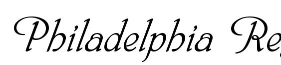 Philadelphia Regular font, free Philadelphia Regular font, preview Philadelphia Regular font