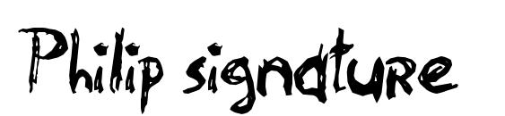 Philip signature font, free Philip signature font, preview Philip signature font