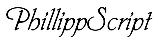 Шрифт PhillippScript