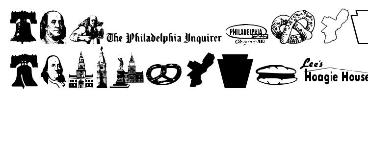 glyphs Philly Dings font, сharacters Philly Dings font, symbols Philly Dings font, character map Philly Dings font, preview Philly Dings font, abc Philly Dings font, Philly Dings font