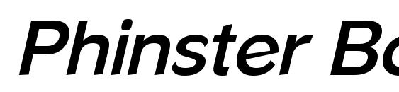 Phinster Bold Italic Font