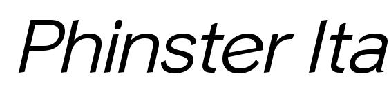 Phinster Italic font, free Phinster Italic font, preview Phinster Italic font