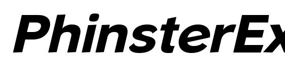 шрифт PhinsterExtrabold Italic, бесплатный шрифт PhinsterExtrabold Italic, предварительный просмотр шрифта PhinsterExtrabold Italic