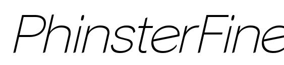 Шрифт PhinsterFine Italic
