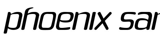 Шрифт Phoenix sans italic