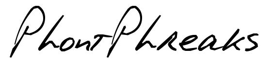 PhontPhreaks Handwriting font, free PhontPhreaks Handwriting font, preview PhontPhreaks Handwriting font