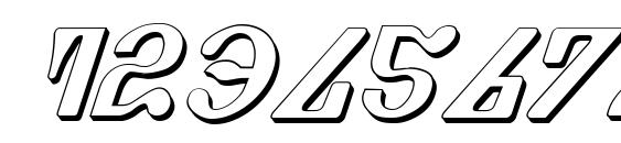 Piper Pie 3D Italic Font, Number Fonts