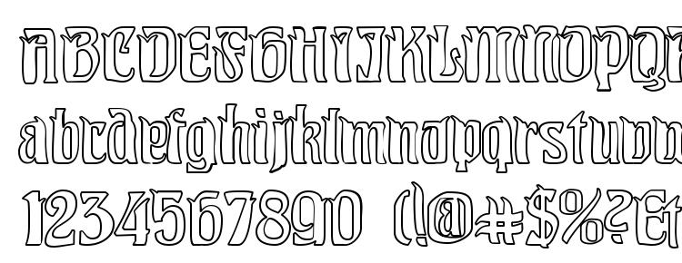 glyphs Pittoresk Hollow font, сharacters Pittoresk Hollow font, symbols Pittoresk Hollow font, character map Pittoresk Hollow font, preview Pittoresk Hollow font, abc Pittoresk Hollow font, Pittoresk Hollow font