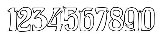 Pittoresk Hollow Font, Number Fonts