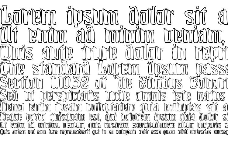 specimens Pittoresk Hollow font, sample Pittoresk Hollow font, an example of writing Pittoresk Hollow font, review Pittoresk Hollow font, preview Pittoresk Hollow font, Pittoresk Hollow font