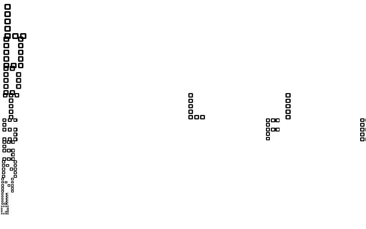 specimens Pixel chunker font, sample Pixel chunker font, an example of writing Pixel chunker font, review Pixel chunker font, preview Pixel chunker font, Pixel chunker font