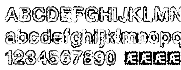 глифы шрифта Pixel krud (brk), символы шрифта Pixel krud (brk), символьная карта шрифта Pixel krud (brk), предварительный просмотр шрифта Pixel krud (brk), алфавит шрифта Pixel krud (brk), шрифт Pixel krud (brk)