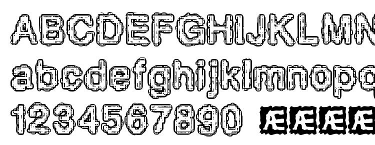 глифы шрифта Pixel Krud BRK, символы шрифта Pixel Krud BRK, символьная карта шрифта Pixel Krud BRK, предварительный просмотр шрифта Pixel Krud BRK, алфавит шрифта Pixel Krud BRK, шрифт Pixel Krud BRK