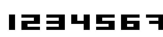 Pixeldust expanded bold Font, Number Fonts