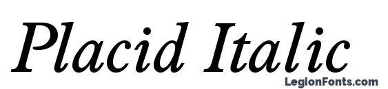 Placid Italic Font