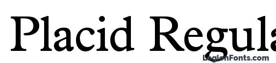 Placid Regular font, free Placid Regular font, preview Placid Regular font