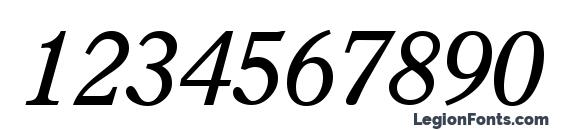 Placid RegularItalic Font, Number Fonts