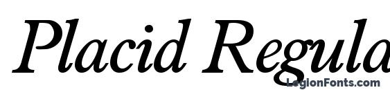 Placid RegularItalic font, free Placid RegularItalic font, preview Placid RegularItalic font
