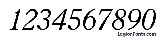 PlacidLight RegularItalic Font, Number Fonts