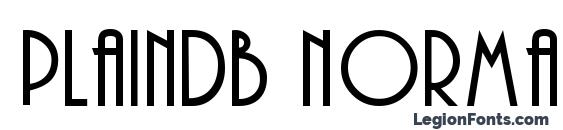 PlainDB Normal Font