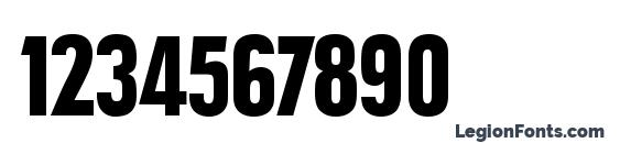 Plak LT Black Condensed Font, Number Fonts