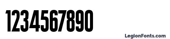 Plak LT Black ExtraCondensed Font, Number Fonts