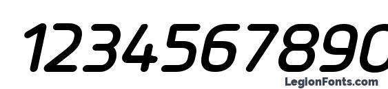 Planer DemiBoldItalic Font, Number Fonts