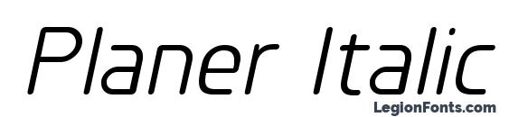 Planer Italic font, free Planer Italic font, preview Planer Italic font