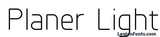 Planer Light font, free Planer Light font, preview Planer Light font