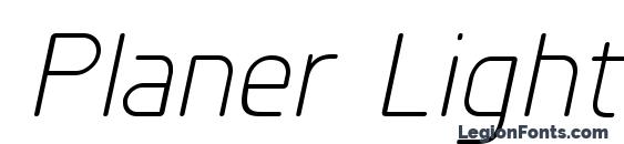 Planer LightItalic font, free Planer LightItalic font, preview Planer LightItalic font