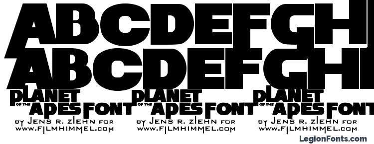 glyphs Planet of the Apes font, сharacters Planet of the Apes font, symbols Planet of the Apes font, character map Planet of the Apes font, preview Planet of the Apes font, abc Planet of the Apes font, Planet of the Apes font