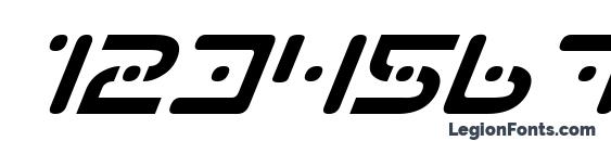 Planet S Italic Font, Number Fonts