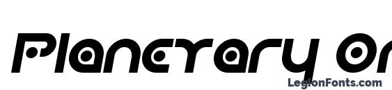 Planetary Orbiter Italic Font