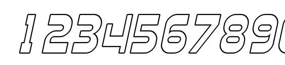 Plasmatica Outline Italic Font, Number Fonts
