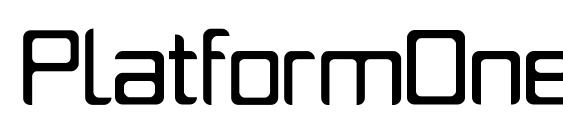 PlatformOne Regular Font