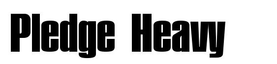 Pledge Heavy font, free Pledge Heavy font, preview Pledge Heavy font